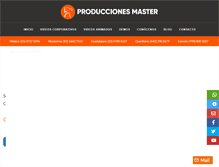 Tablet Screenshot of produccionesmaster.com.mx